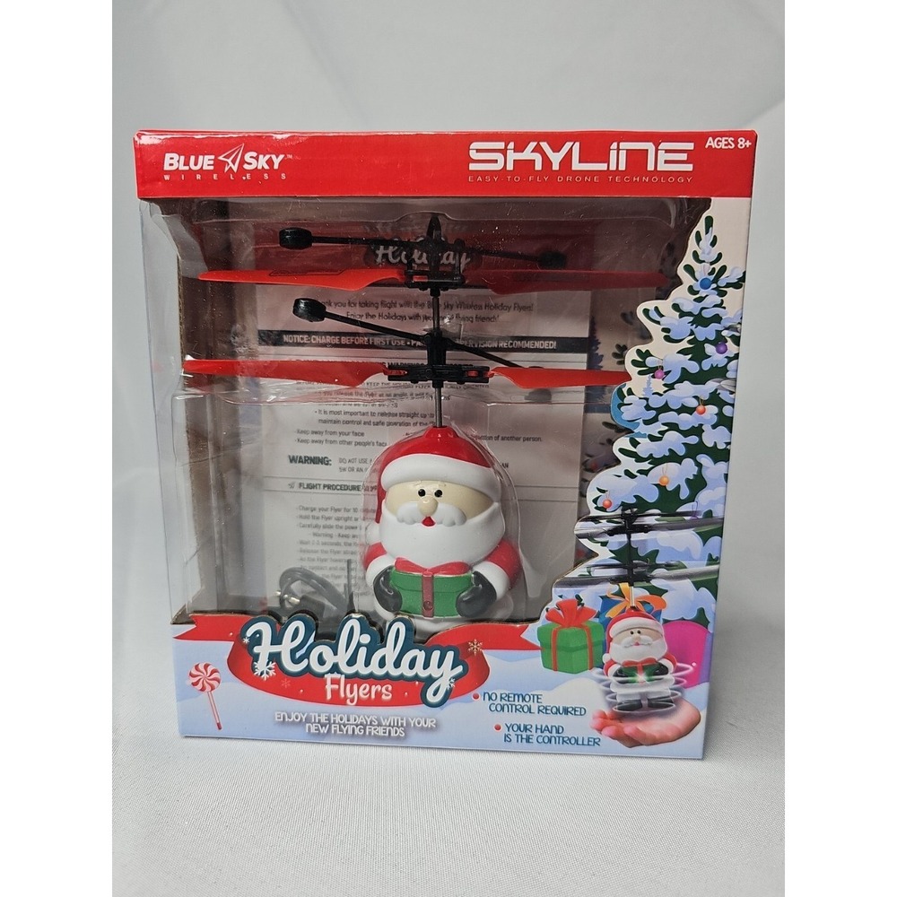 NEW Blue Sky Wireless Skyline Holiday Flyers Santa Drone Toy (2019) NIB